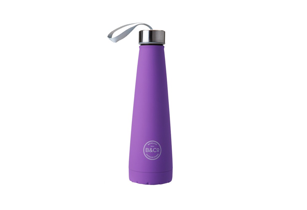 Термобутылка Summit B&Co Conical Bottle Flask Rubberized Dark Violet 450 мл