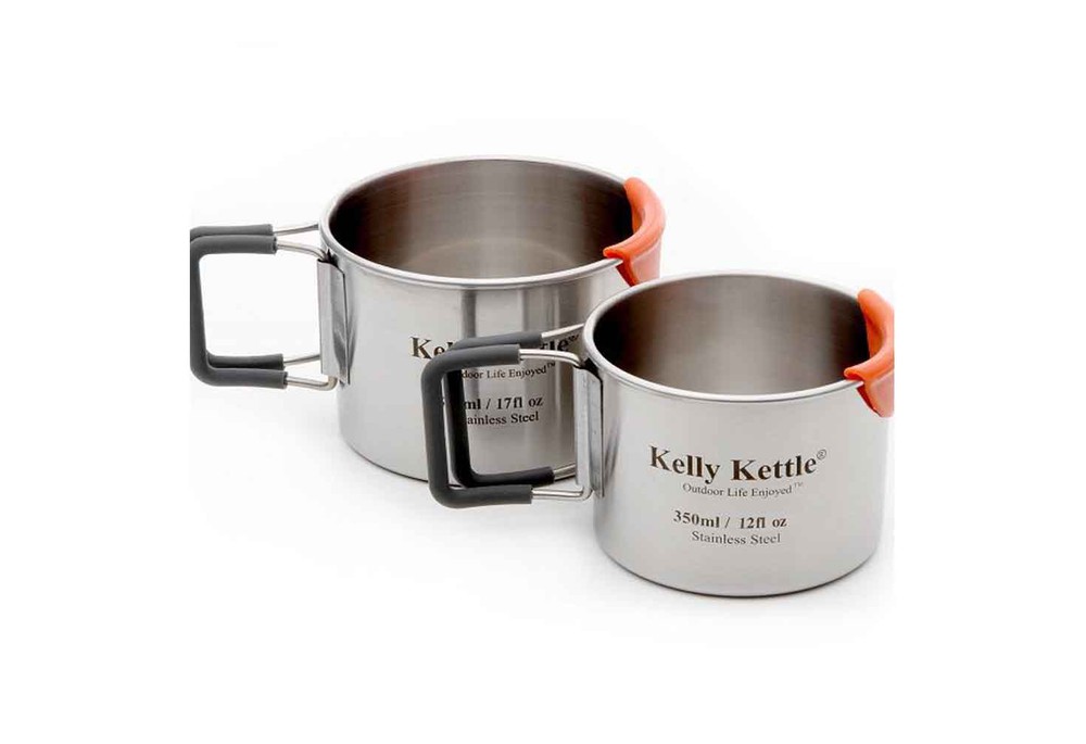 Чашки Kelly Kettle (2 ш.т.)  из нержавеющей стали (500 мл и 350 мл)
