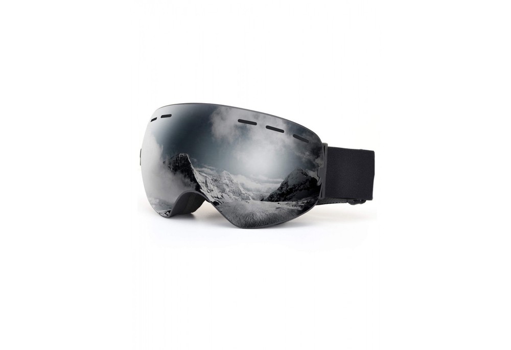 Маска для лыж и сноуборда Sposune HX003-1 Matte Black-Mirror Grey