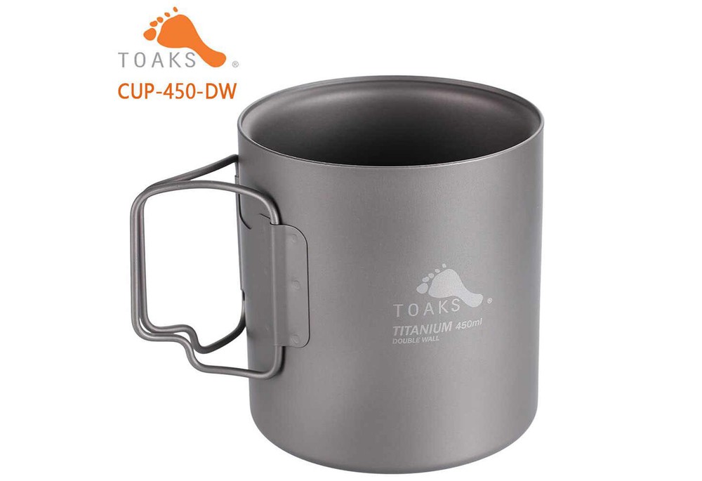 ТИТАНОВАЯ ЧАШКА С ДВОЙНЫМИ СТЕНКАМИ TOAKS Titanium Double-Wall 450ml (CUP-450-DW)