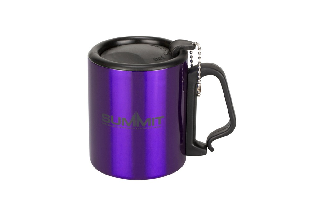 Термокружка Summit Double Walled Mug Clip Handle с крышкой фиолетовая 300 мл