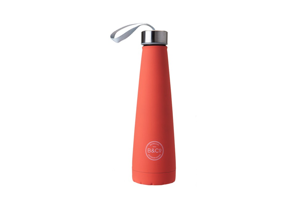 Термобутылка Summit B&Co Conical Bottle Flask Rubberized Coral 450 мл