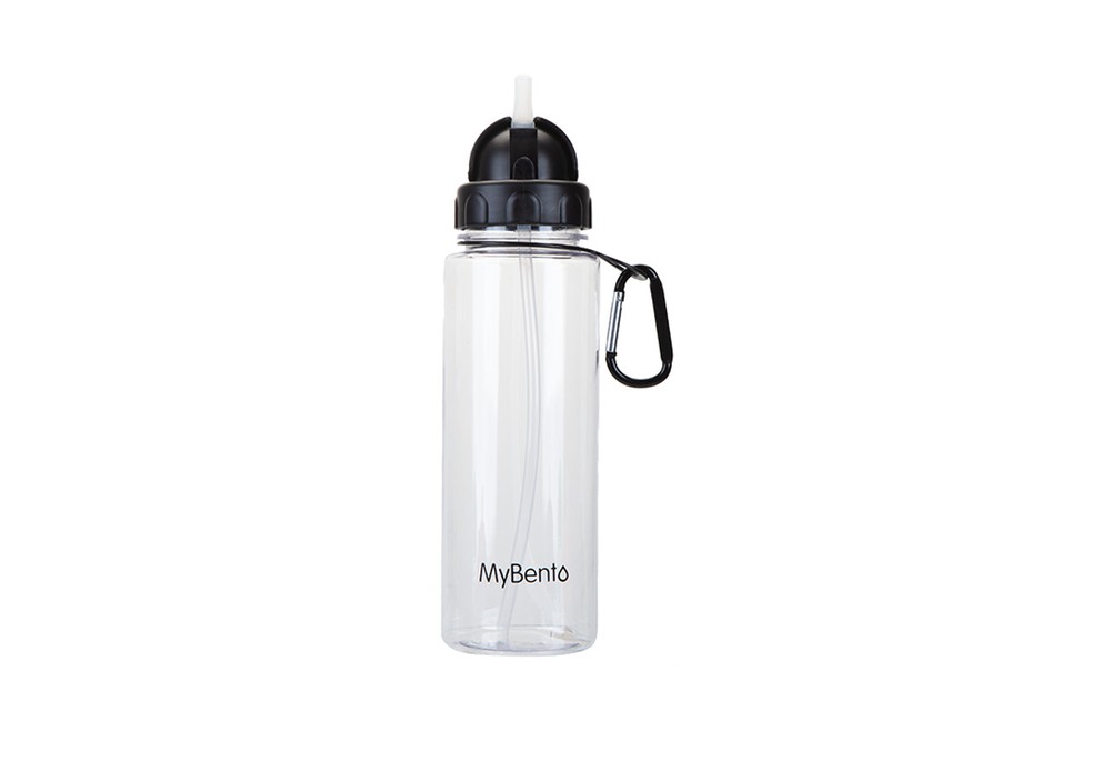 Спортивная бутылка для воды Summit MyBento Bottle With Flip Straw черная 700 мл