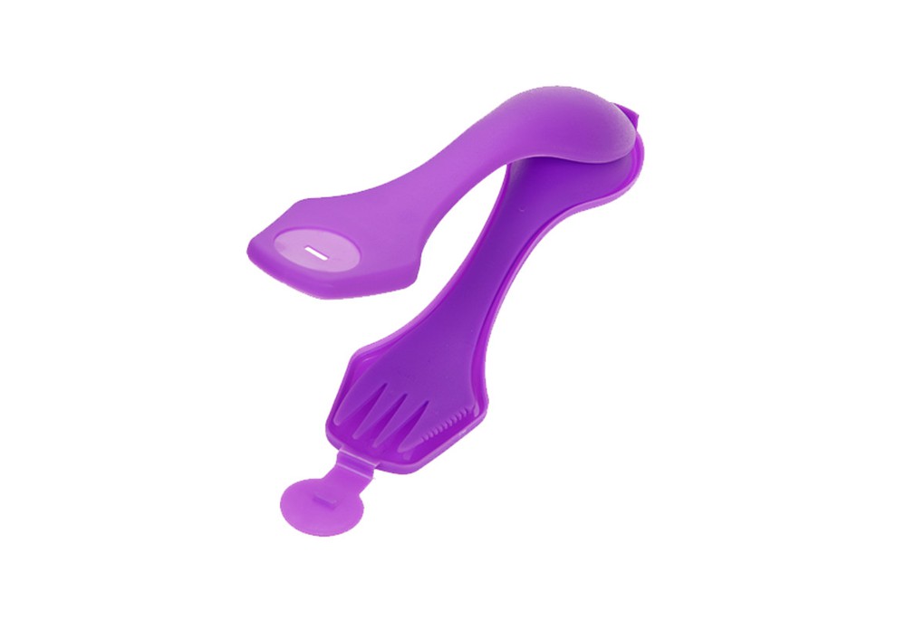 Ложка-вилка в чехле Summit Quattro Dining Tool фиолетовая
