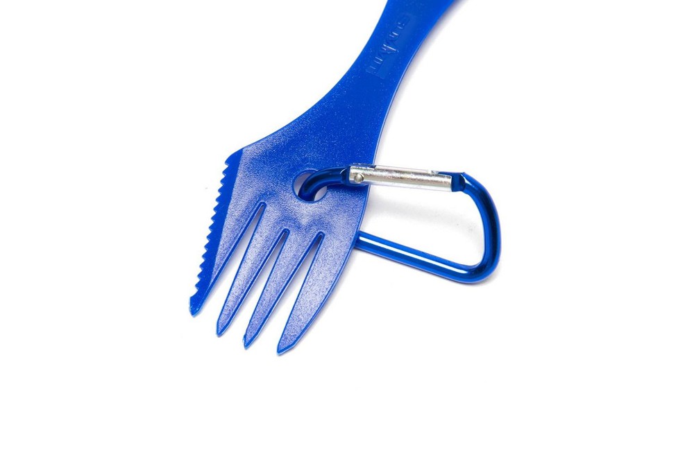 Ложка-вилка с карабином Summit Quattro Space Saving Cutlery Set Синяя