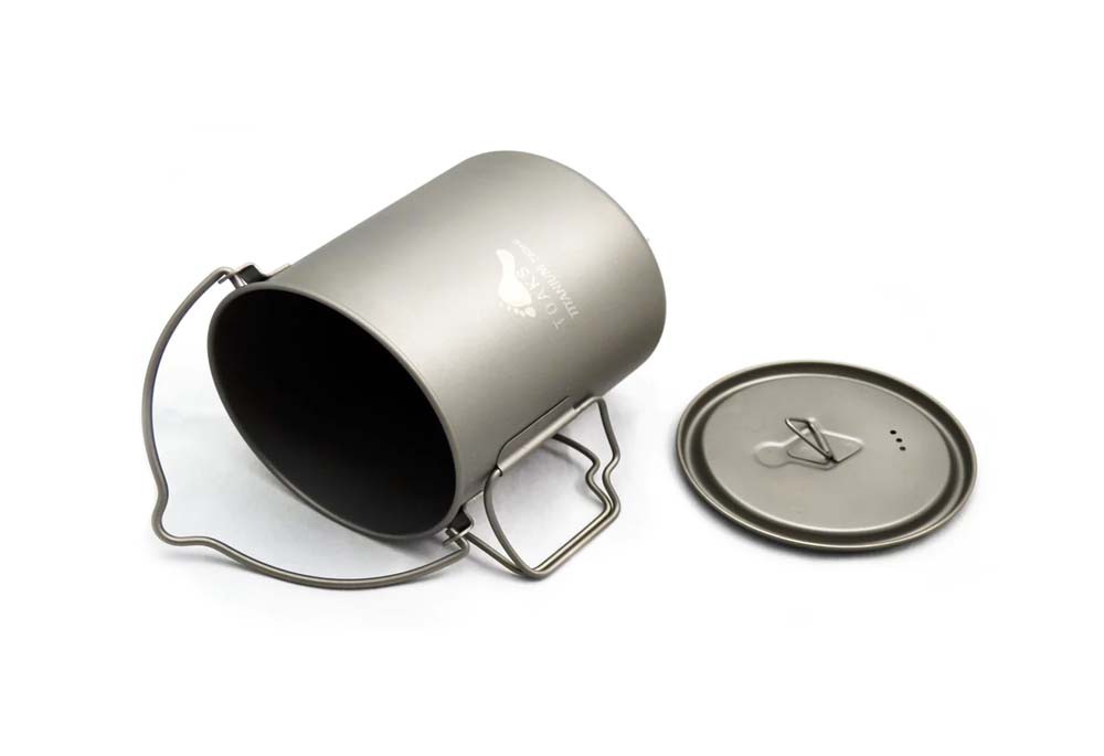 Титановый котелок (чашка) с дугообразной ручкой TOAKS Titanium 750ml (POT-750-BH)