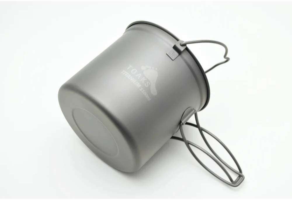 Титановый котелок (чашка) с дугообразной ручкой TOAKS Titanium